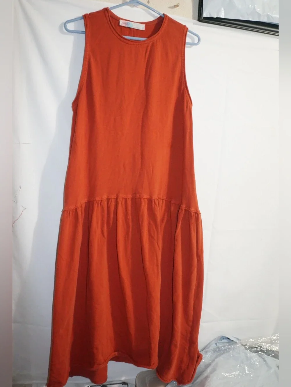 People Easy Street Midi Dress, sleeveless Burnt Orange Size Small